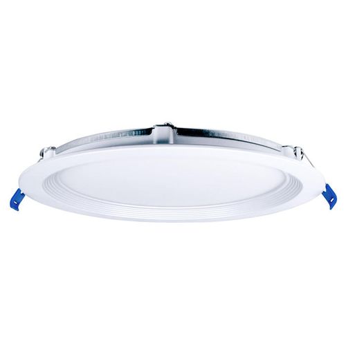 Main product image of 8" Round Baffle Slim Downlight, 5 CCT Selectable - Matte White (18W)