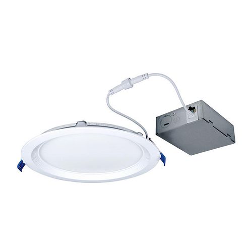Main product image of 8" Round Baffle Slim Downlight, 5 CCT Selectable - Matte White (18W)