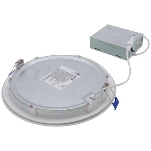 Main product image of 8" Round Baffle Slim Downlight, 5 CCT Selectable - Matte White (18W)