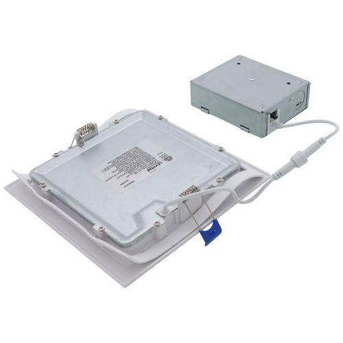 Main product image of 6" Square Baffle Slim Downlight, 5 CCT Selectable - Matte White (15W)
