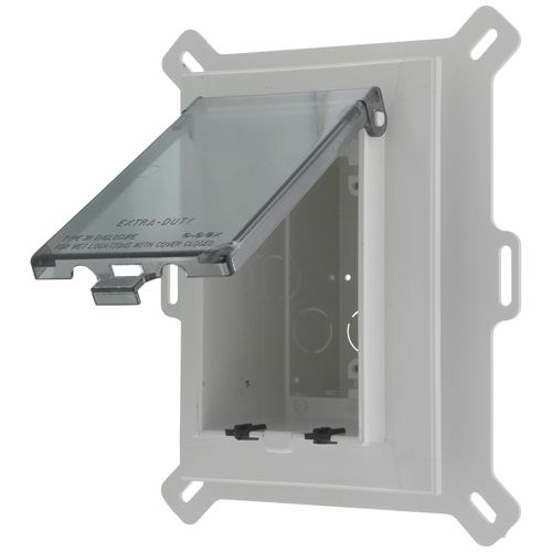Main product image of 1-Gang Weatherproof Low Profile Recessed Electrical Box (Clear)