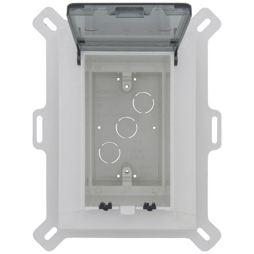 Main product image of 1-Gang Weatherproof Low Profile Recessed Electrical Box (Clear)
