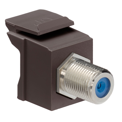 Main product image of Feedthrough Quickport, F-Connector, Nickel Plated Brown Housing