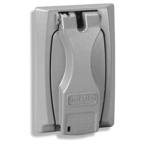 1-Gang Universal Flip-Lid Weatherproof Receptacle Cover (White)