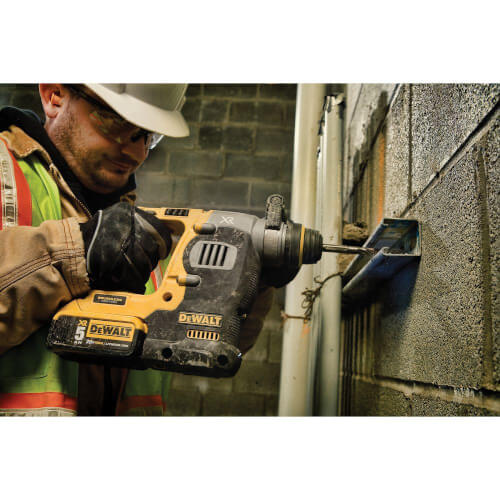 Main product image of 20V MAX XR 1" Cordless SDS Plus Brushless L-Shape Masonry Rotary Hammer w/ (2) Batteries