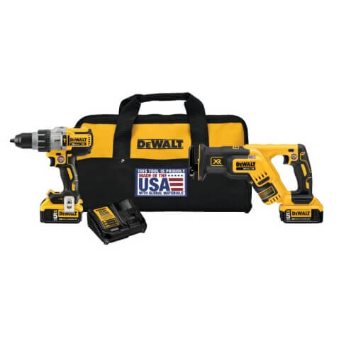 Main product image of 20-Volt MAX XR Lithium-Ion Cordless Brushless Premium Drill, Reciprocating Saw Combo Kit, 2 Batteries