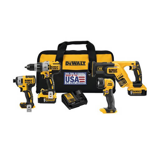 Main product image of 20V MAX XR Brushless 4-Tool Combo Kit
