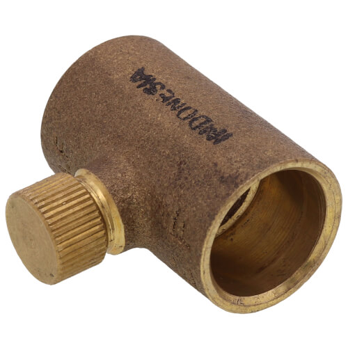 Main product image of 1/2" Cast Brass Straight Drain Coupling with Cap (Lead Free)