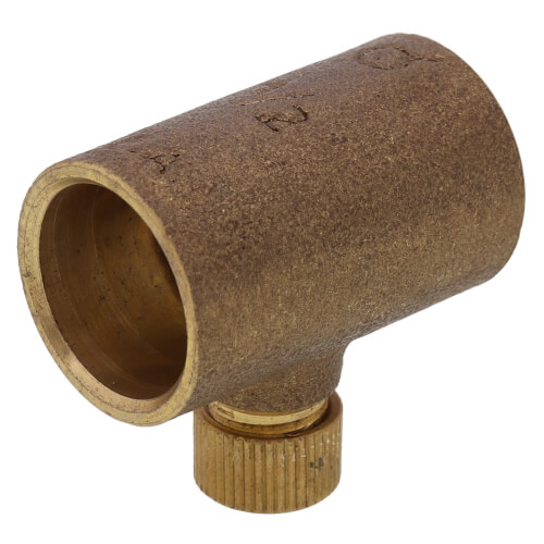 Main product image of 1/2" Cast Brass Straight Drain Coupling with Cap (Lead Free)