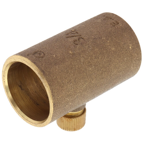 Main product image of 3/4" Cast Brass Straight Drain Coupling with Cap (Lead Free)