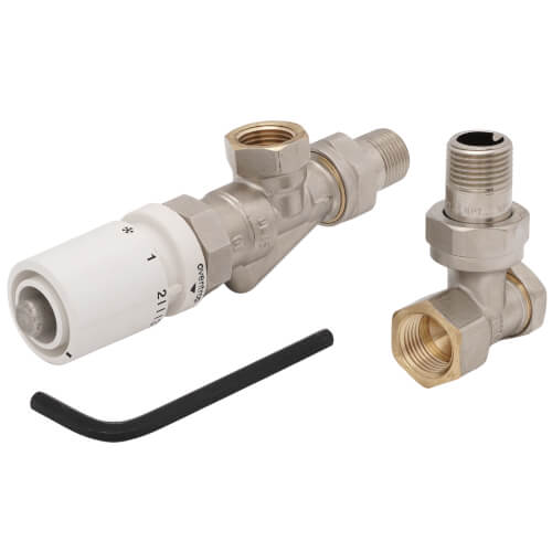 Main product image of Thermostatic Control Valve Set - Decorative Angle (Polished Chrome)
