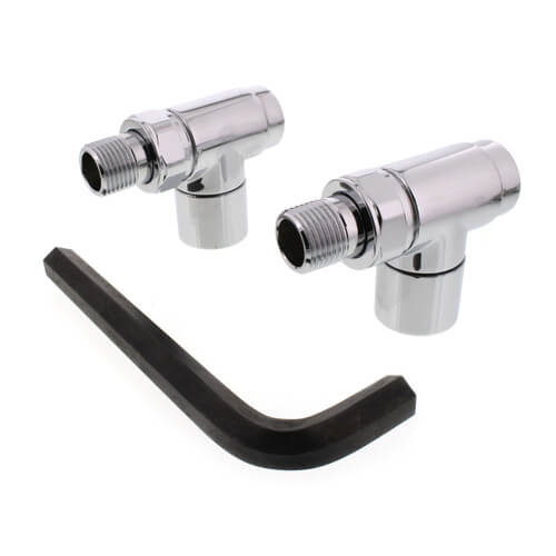 Decorative Straight Shut-Off Valve Set for All Models (Polished Chrome)