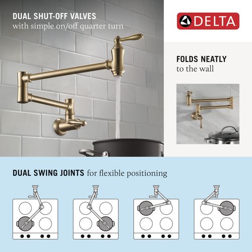Main product image of Traditional Wall Mount Pot Filler (Chrome), 1177LF