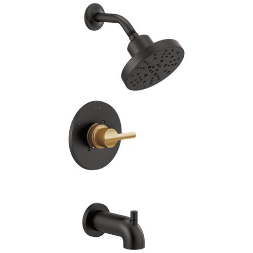 Main product image of Nicoli Monitor 14 Series Tub and Shower (Matte Black/Champagne Bronze), 144749-GZ