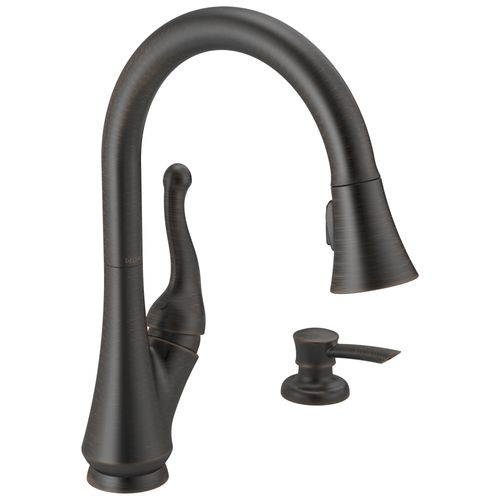 Main product image of Talbott Single Handle Pulldown Kitchen Faucet w/ Soap Dispenser (Venetian Bronze), 16968-RBSD-DST