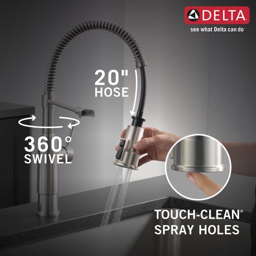 Main product image of Theodora Single-Handle Pulldown Spring Kitchen Faucet (Spotshield Stainless), 18804Z-SP-DST