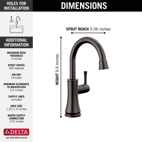 Main product image of Transitional Beverage Faucet (Venetian Bronze), 1920-RB-DST