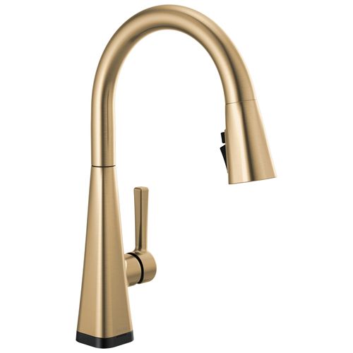 Main product image of Lenta Single-Handle Pulldown Kitchen Faucet w/ Touch2O Technology (Champagne Bronze), 19802TZ-CZ-DST