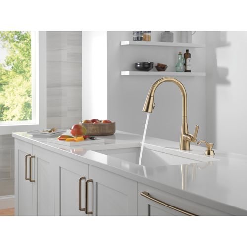 Main product image of Boyd Single Handle Pull-Down Kitchen Faucet w/ Soap Dispenser and ShieldSpray (Champagne Bronze), 19893Z-CZSD-DST