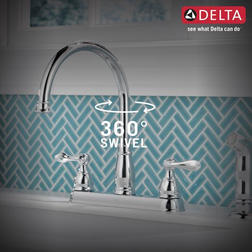 Main product image of Windemere 2 Handle Kitchen Faucet (Chrome), 21996LF
