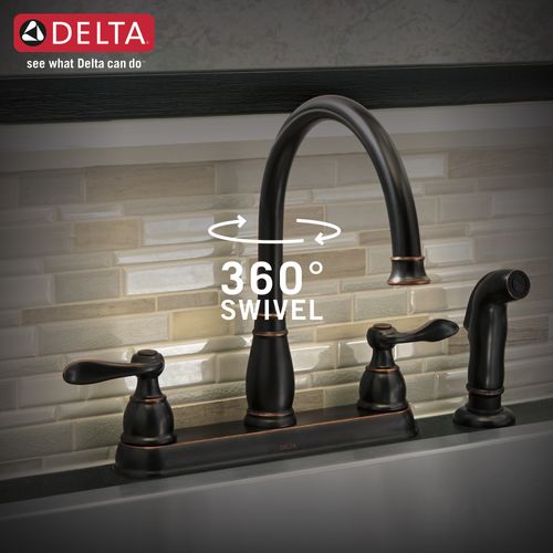 Main product image of Windemere 2 Handle Kitchen Faucet (Oil Rubbed Bronze), 21996LF-OB