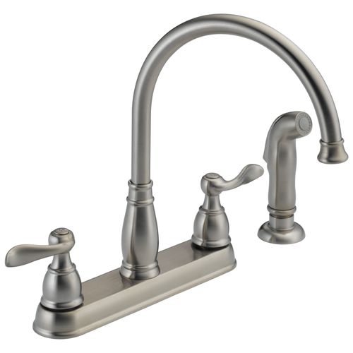 Main product image of Windemere 2 Handle Kitchen Faucet (Stainless), 21996LF-SS