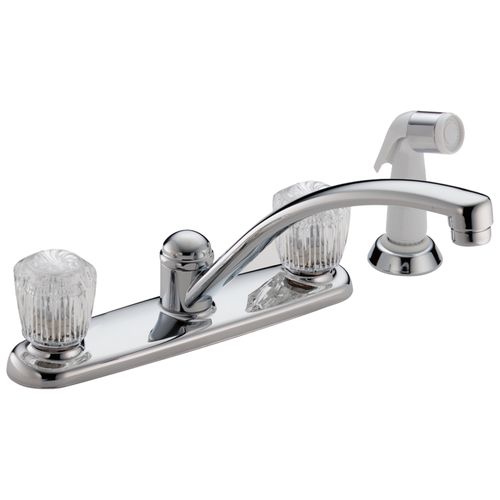 Main product image of 2 Handle Kitchen Faucet w/ Spray (Chrome), 2402LF