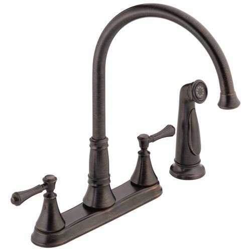 Main product image of Cassidy 2 Handle Kitchen Faucet w/ Spray (Venetian Bronze), 2497LF-RB
