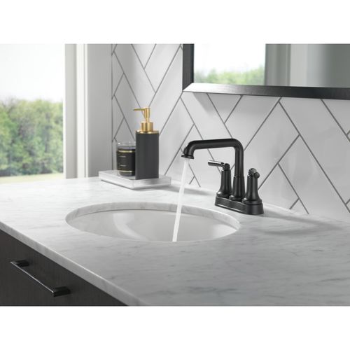 Main product image of Saylor Two Handle Centerset Bathroom Faucet, 2536-BLMPU-DST (Matte Black)