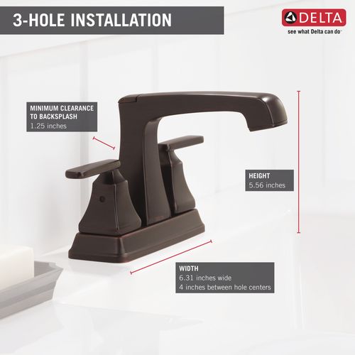 Main product image of Ashlyn 2 Handle Centerset Bathroom Faucet (Venetian Bronze), 2564-RBMPU-DST