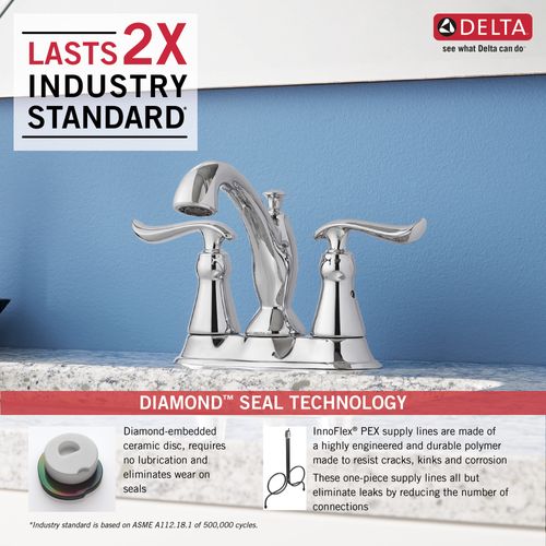 Main product image of Linden 2 Handle Centerset Bathroom Faucet (Chrome), 2594-MPU-DST