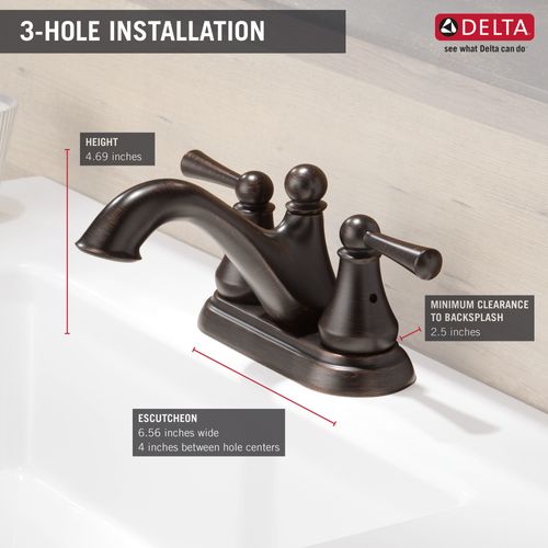 Main product image of Haywood 2 Handle Centerset Bathroom Faucet (Venetian Bronze), 25999LF-RB