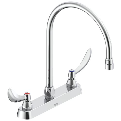 Main product image of Commercial 26C3 2 Handle 8" Cast Deck Mount Faucet (Chrome), 26C3934-R7
