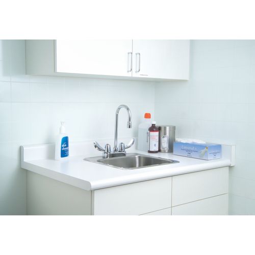 Main product image of Two Handle Cer-Tek Ceramic Deck Mount Gooseneck Bathroom Faucet (Chrome), 27C4842