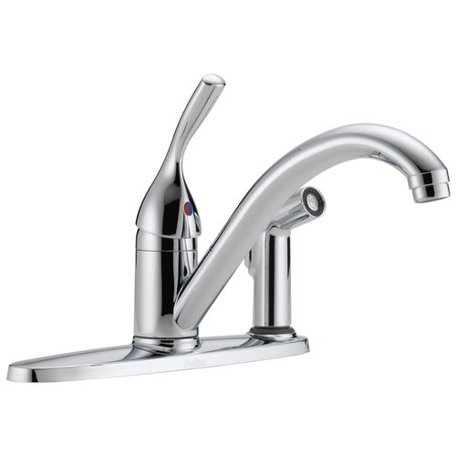 Main product image of Single Handle Kitchen Faucet w/ Integral Spray (Chrome)