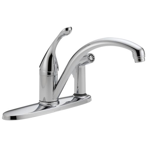 Main product image of Collins Single Handle Kitchen Faucet w/ Integral Spray (Chrome), 340-DST