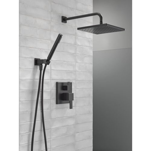 Main product image of Monitor 14 Series Shower w/ Square Raincan, Hand Shower & Rough Valve, 342701-BL (Matte Black)
