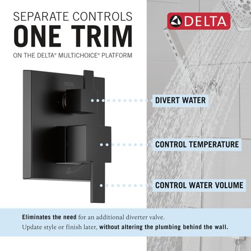 Main product image of Monitor 14 Series Shower w/ Square Raincan, Hand Shower & Rough Valve, 342701-BL (Matte Black)