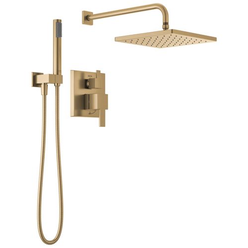 Main product image of Monitor 14 Series Shower w/ Square Raincan, Hand Shower & Rough Valve (Champagne Bronze), 342701-CZ