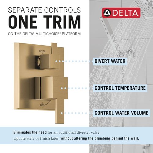 Main product image of Monitor 14 Series Shower w/ Square Raincan, Hand Shower & Rough Valve (Champagne Bronze), 342701-CZ