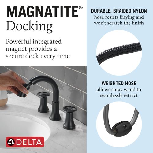 Main product image of Trinsic Two Handle Widespread Pull Down Bathroom Faucet, 3558-BLPD-DST (Matte Black)