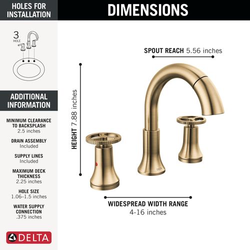 Main product image of Trinsic Two Handle Widespread Pull Down Bathroom Faucet, 3558-CZPD-DST (Champagne Bronze)
