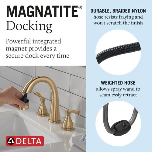 Main product image of Stryke Two Handle Widespread Pull Down Bathroom Faucet, 1.2 GPM (Lumicoat Champagne Bronze), 35775-CZPD-PR-DST