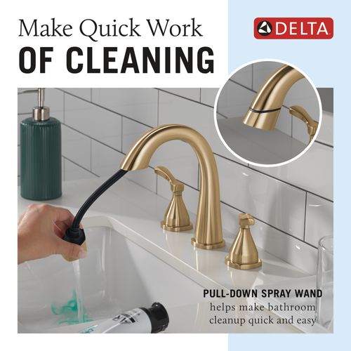 Main product image of Stryke Two Handle Widespread Pull Down Bathroom Faucet, 1.2 GPM (Lumicoat Champagne Bronze), 35775-CZPD-PR-DST