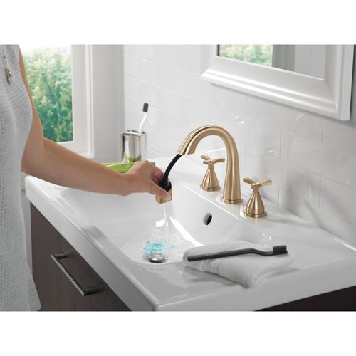 Main product image of Stryke Two Handle Widespread Pull Down Bathroom Faucet, 1.2 GPM (Lumicoat Champagne Bronze), 357756-CZPD-PR-DST