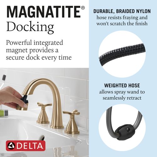 Main product image of Stryke Two Handle Widespread Pull Down Bathroom Faucet, 1.2 GPM (Lumicoat Champagne Bronze), 357756-CZPD-PR-DST