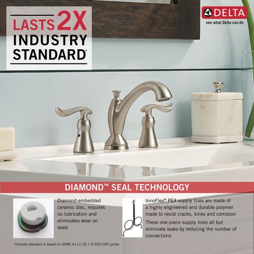 Main product image of Linden 2 Handle Widespread Bathroom Faucet (Stainless), 3594-SSMPU-DST