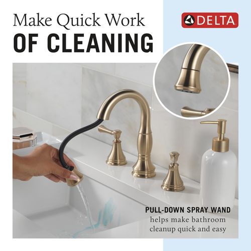 Main product image of Cassidy Two Handle Widespread Pull Down Bathroom Faucet, 1.2 GPM (Champagne Bronze), 3597-CZPD-DST