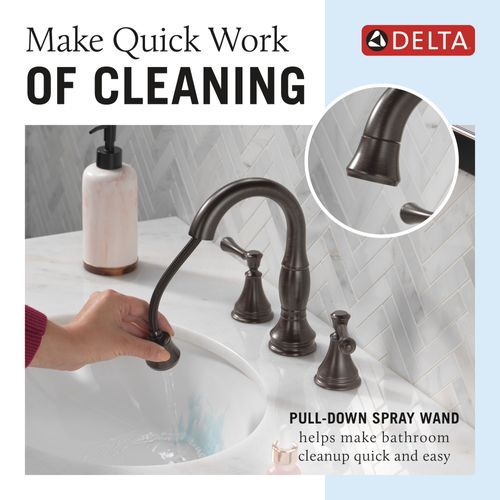 Main product image of Cassidy Two Handle Widespread Pull Down Bathroom Faucet, 1.2 GPM (Venetian Bronze), 3597-RBPD-DST