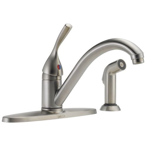 Main product image of Single Handle Kitchen Faucet w/ Spray (Stainless Steel) (Stainless), 400-SS-DST